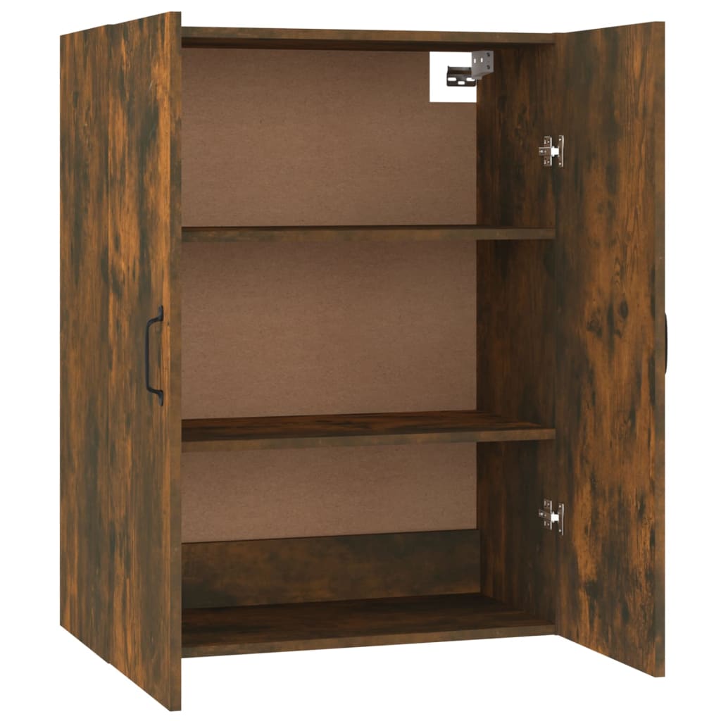 Mobile Pensile Rovere Fumo 69,5x34x90 cm in Legno Multistrato - homemem39