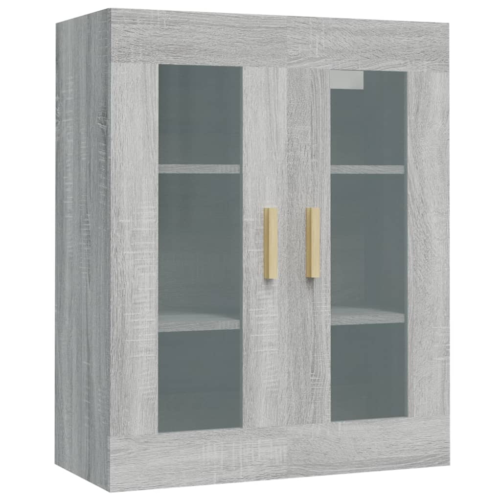 Armadietto Pensile a Parete Grigio Sonoma 69,5x34x90 cm - homemem39