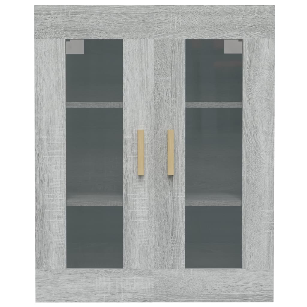 Armadietto Pensile a Parete Grigio Sonoma 69,5x34x90 cm - homemem39