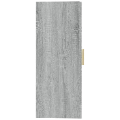 Armadietto Pensile a Parete Grigio Sonoma 69,5x34x90 cm - homemem39