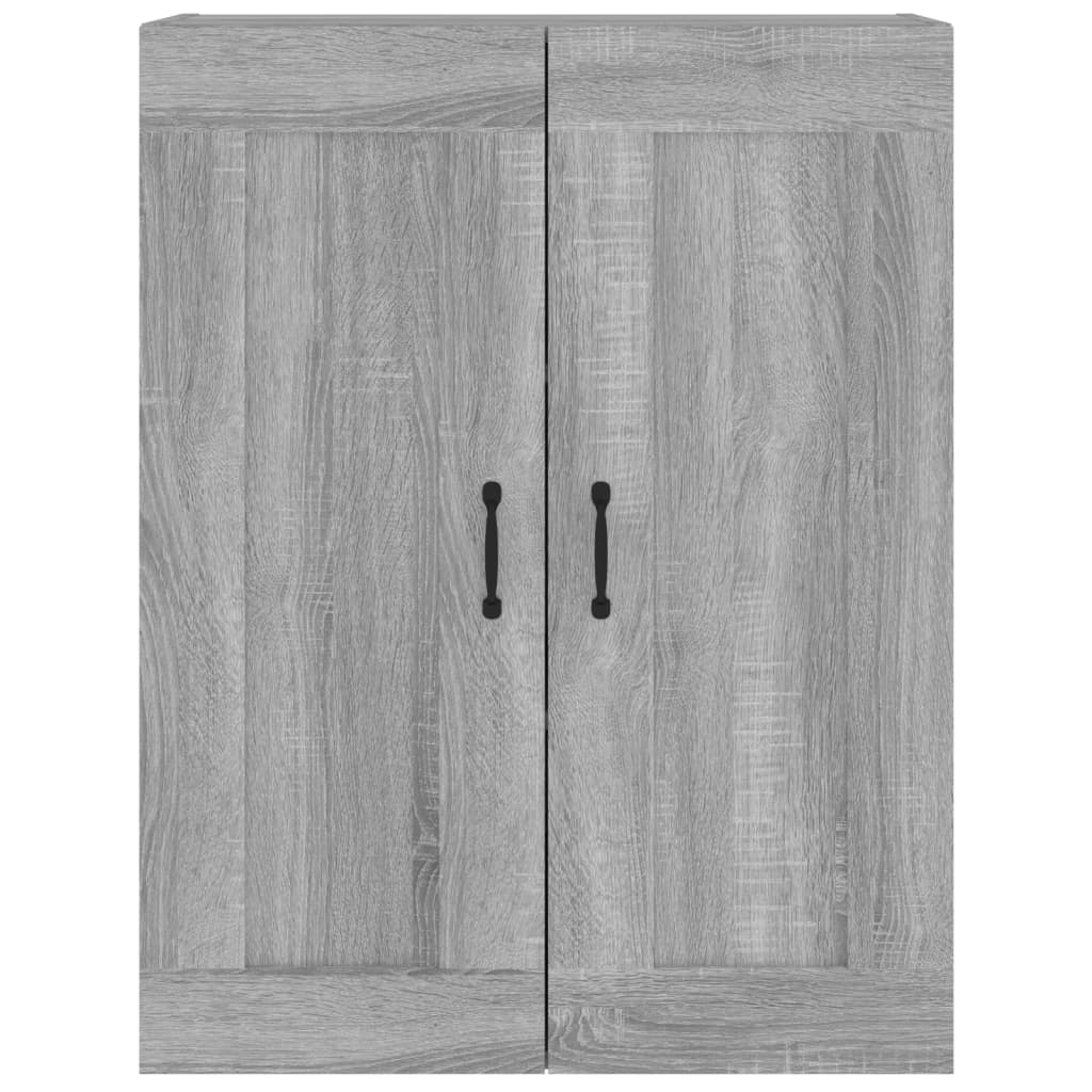 Armadietto Pensile a Parete Grigio Sonoma 69,5x32,5x90 cm - homemem39