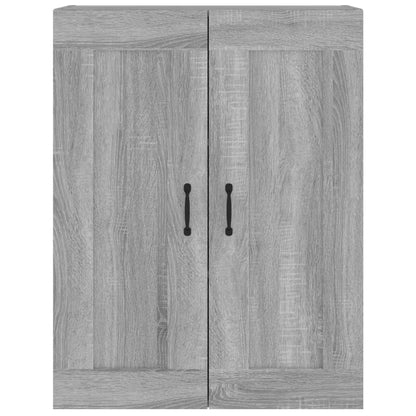 Armadietto Pensile a Parete Grigio Sonoma 69,5x32,5x90 cm - homemem39