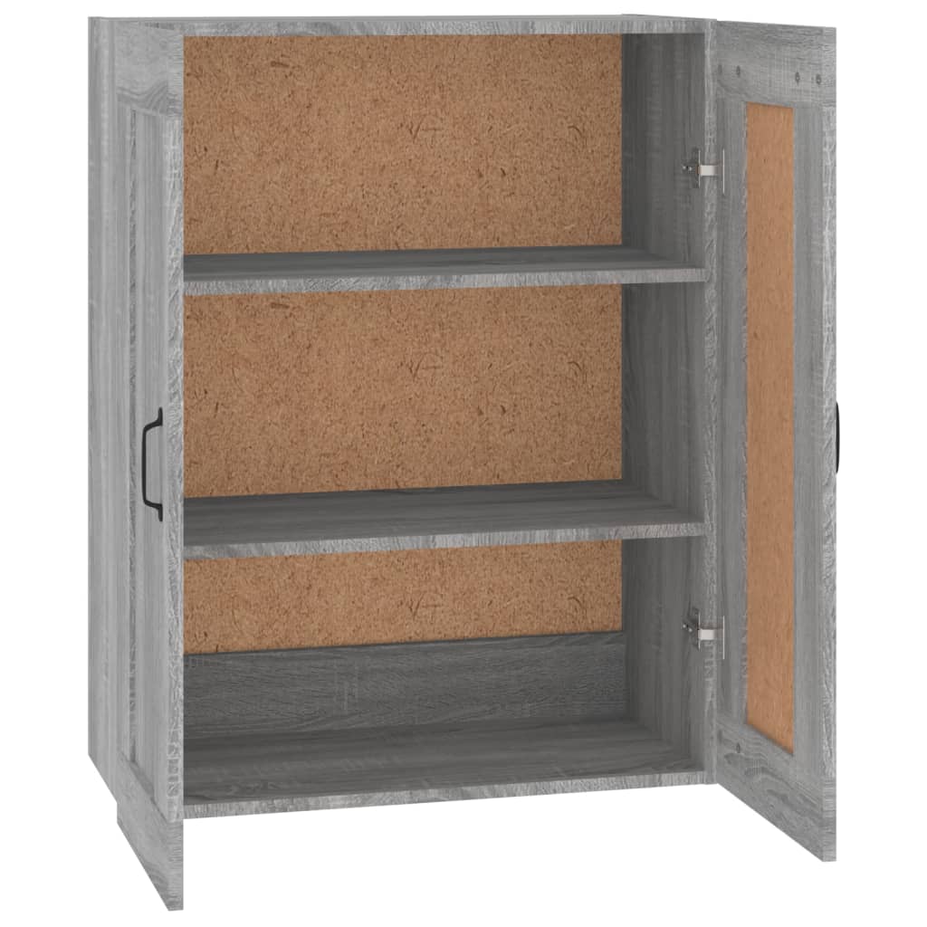 Armadietto Pensile a Parete Grigio Sonoma 69,5x32,5x90 cm - homemem39