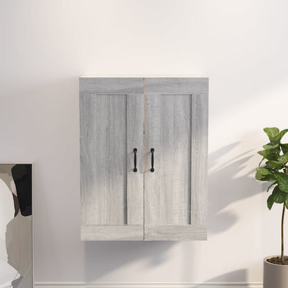 Armadietto Pensile a Parete Grigio Sonoma 69,5x32,5x90 cm - homemem39