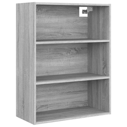 Armadietto Pensile a Parete Grigio Sonoma 69,5x32,5x90 cm - homemem39