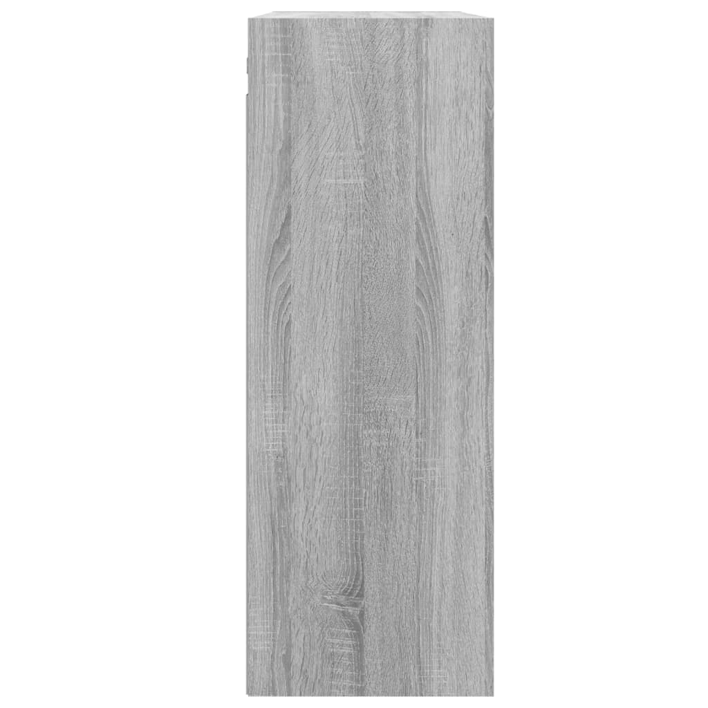 Armadietto Pensile a Parete Grigio Sonoma 69,5x32,5x90 cm - homemem39