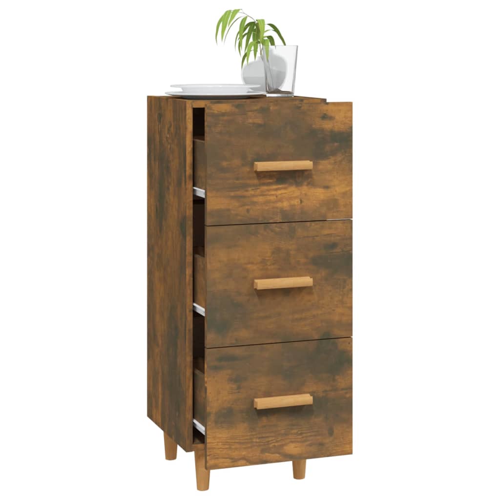 Credenza Rovere Fumo 34,5x34x90 cm in Legno Multistrato - homemem39