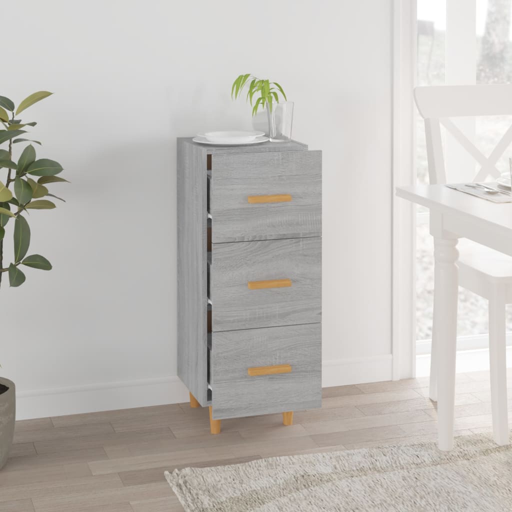 Credenza Grigio Sonoma 34,5x34x90 cm in Legno Multistrato - homemem39