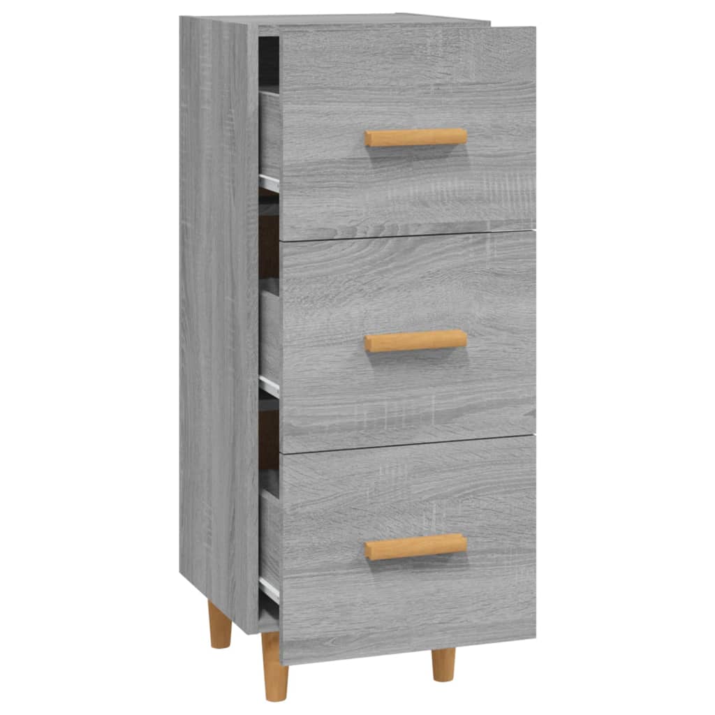 Credenza Grigio Sonoma 34,5x34x90 cm in Legno Multistrato - homemem39