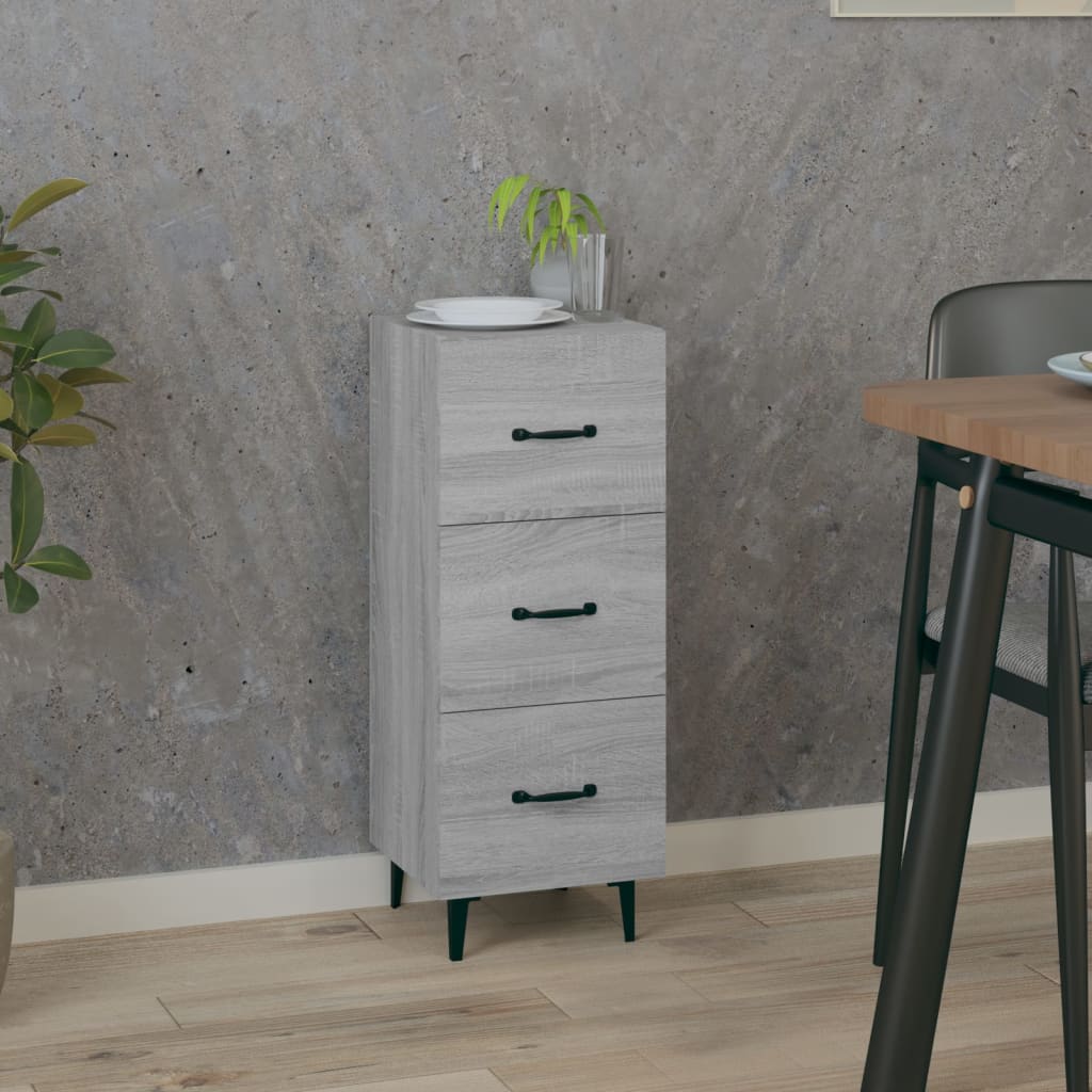 Credenza Grigio Sonoma 34,5x34x90 cm in Legno Multistrato - homemem39