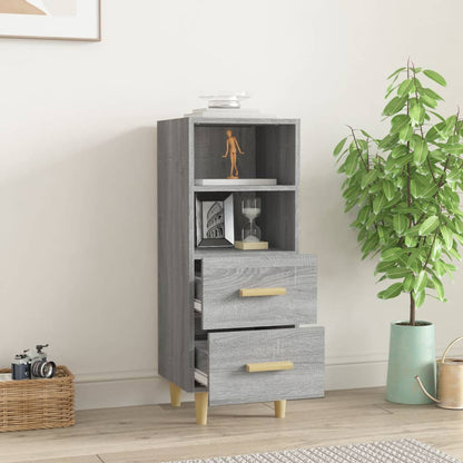 Credenza Grigio Sonoma 34,5x34x90 cm in Legno Multistrato - homemem39