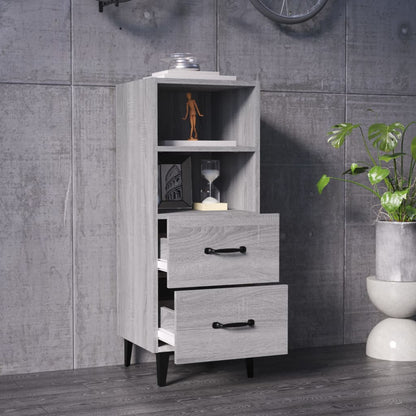 Credenza Grigio Sonoma 34,5x34x90 cm in Legno Multistrato - homemem39