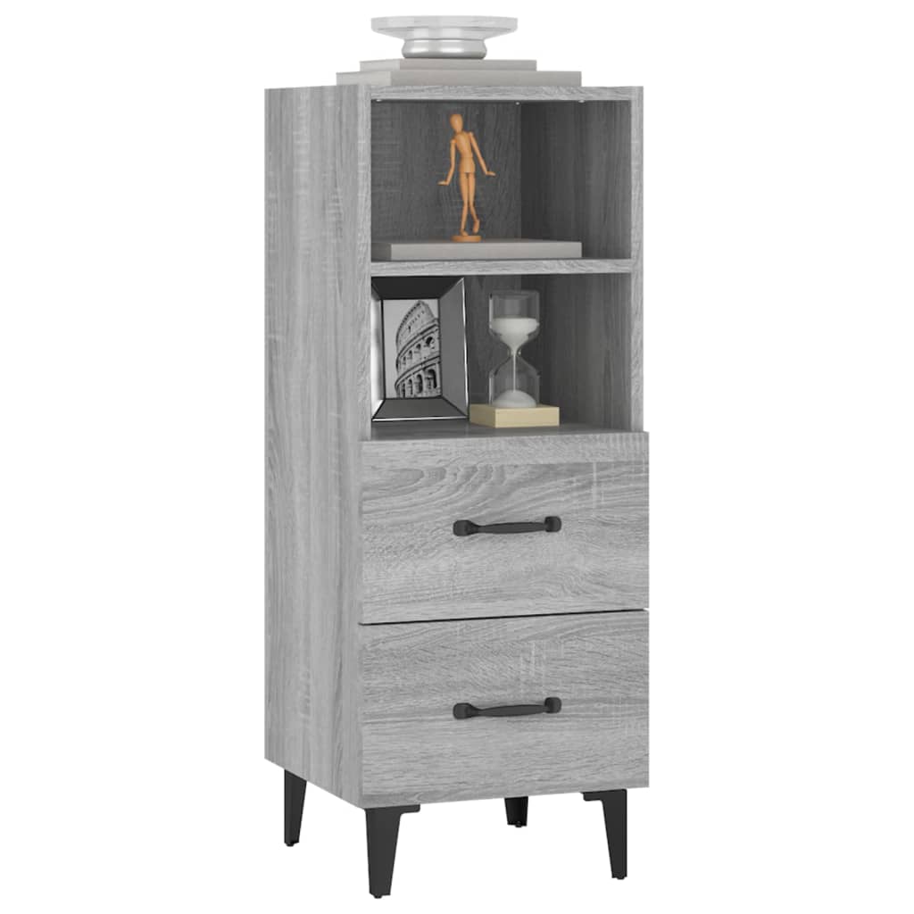 Credenza Grigio Sonoma 34,5x34x90 cm in Legno Multistrato - homemem39