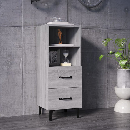 Credenza Grigio Sonoma 34,5x34x90 cm in Legno Multistrato - homemem39