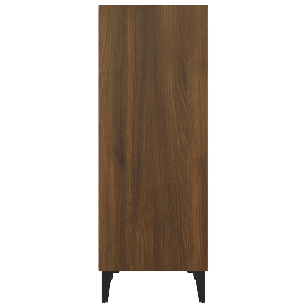 Credenza Rovere Marrone 34,5x32,5x90 cm in Legno Multistrato - homemem39