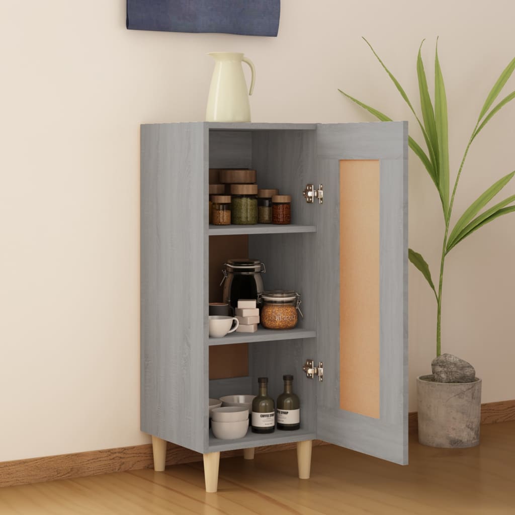 Credenza Grigio Sonoma 34,5x34x90 cm in Legno Multistrato - homemem39