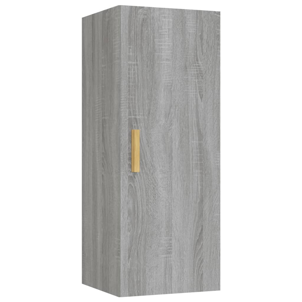 Armadietto a Muro Grigio Sonoma 34,5x34x90 cm Legno Multistrato - homemem39