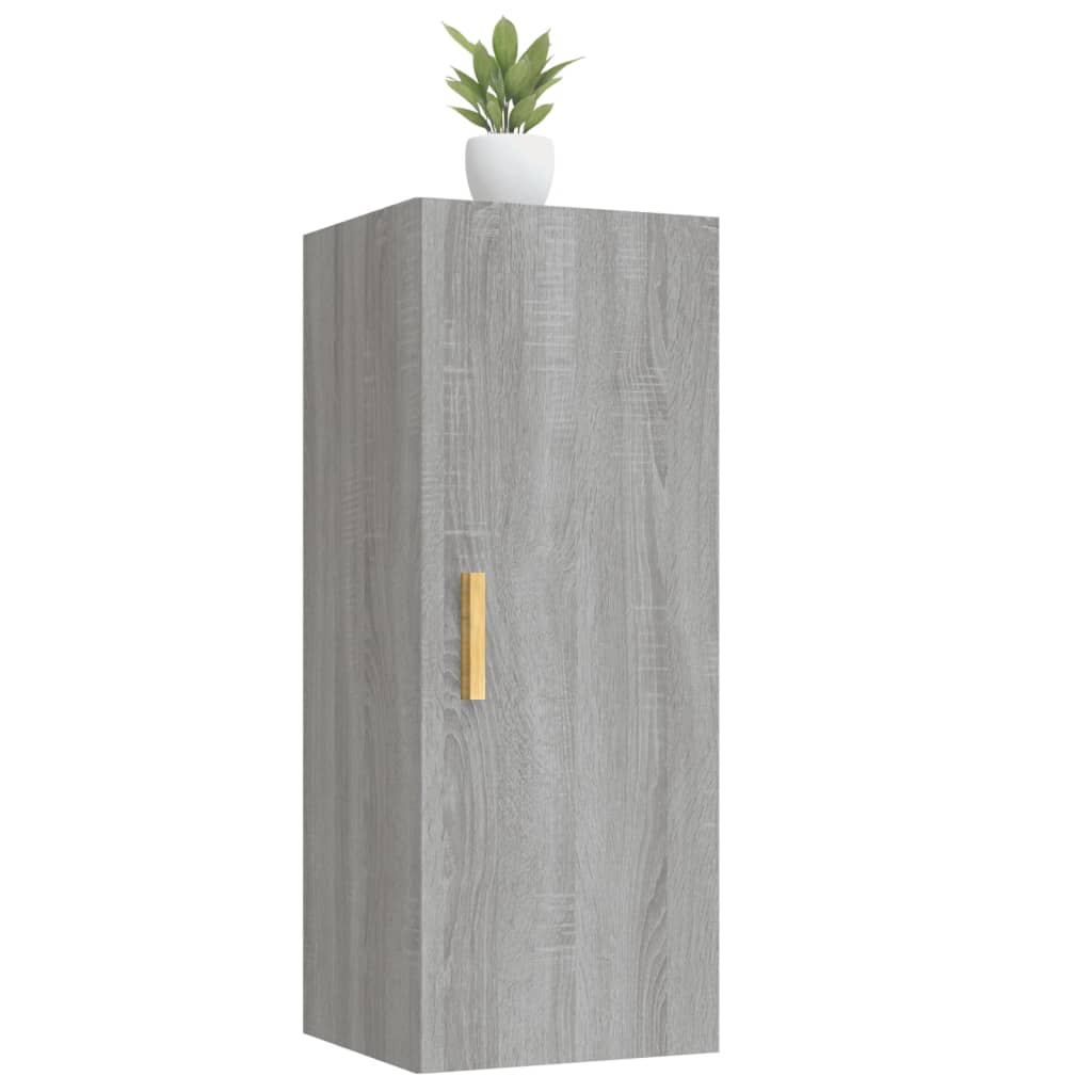 Armadietto a Muro Grigio Sonoma 34,5x34x90 cm Legno Multistrato - homemem39