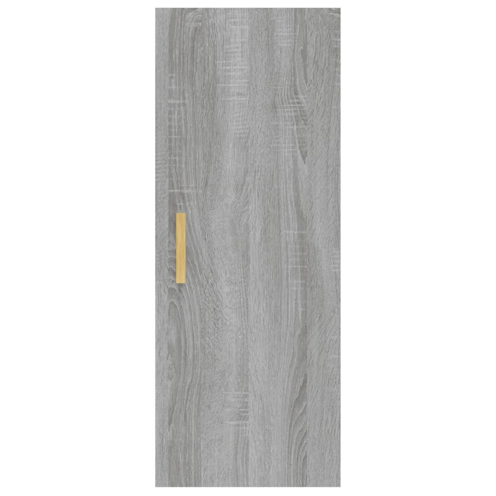 Armadietto a Muro Grigio Sonoma 34,5x34x90 cm Legno Multistrato - homemem39