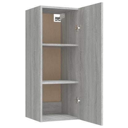 Armadietto a Muro Grigio Sonoma 34,5x34x90 cm Legno Multistrato - homemem39