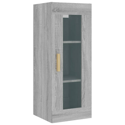 Armadietto Pensile a Parete Grigio Sonoma 34,5x34x90 cm - homemem39