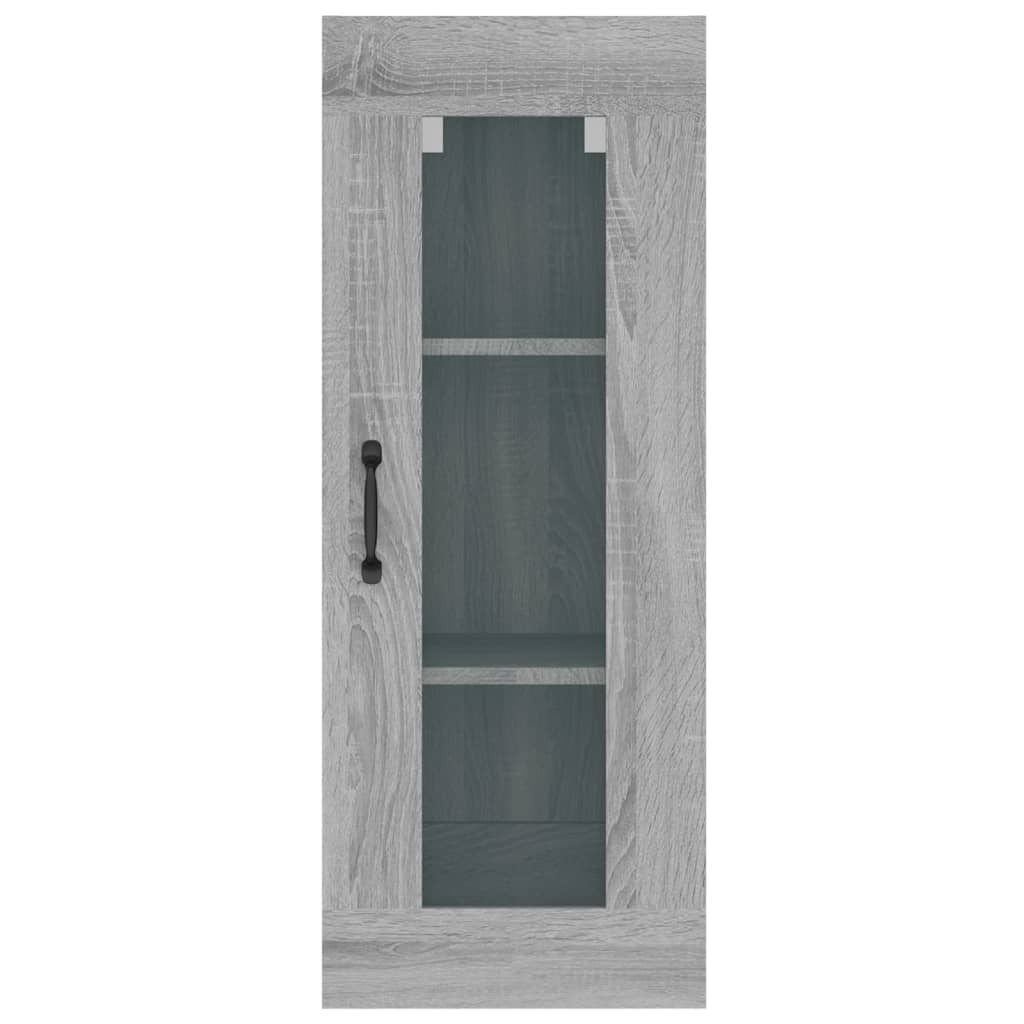 Armadietto Pensile a Parete Grigio Sonoma 34,5x34x90 cm - homemem39