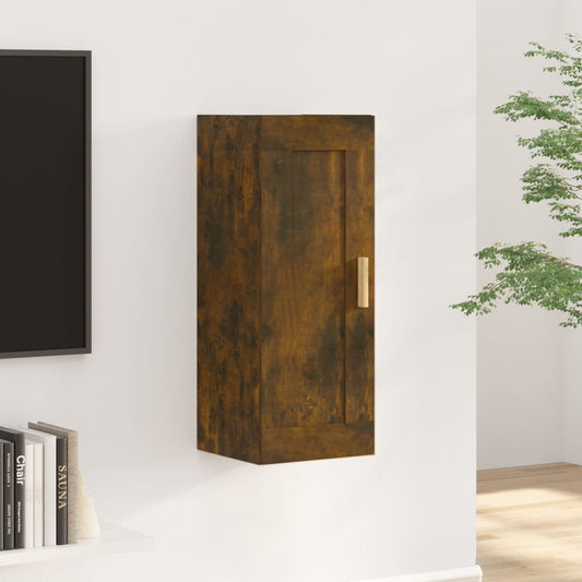 Armadietto a Muro Rovere Fumo 35x34x90 cm in Legno Multistrato - homemem39