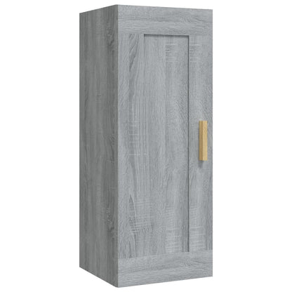 Armadietto a Muro Grigio Sonoma 35x34x90cm in Legno Multistrato - homemem39