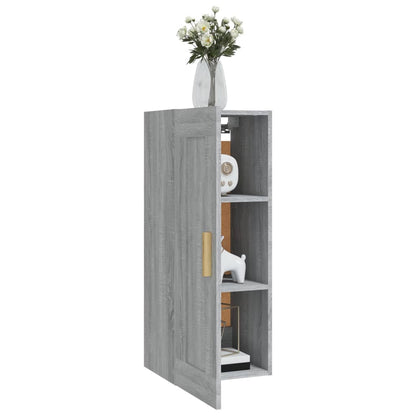 Armadietto a Muro Grigio Sonoma 35x34x90cm in Legno Multistrato - homemem39