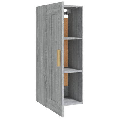 Armadietto a Muro Grigio Sonoma 35x34x90cm in Legno Multistrato - homemem39