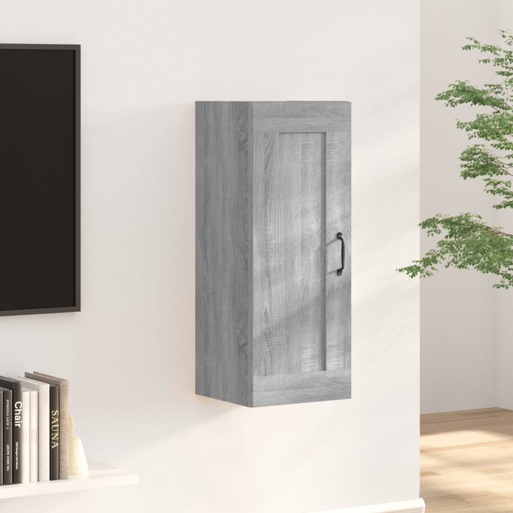 Mobile Pensile Grigio Sonoma 35x34x90 cm in Legno Multistrato - homemem39