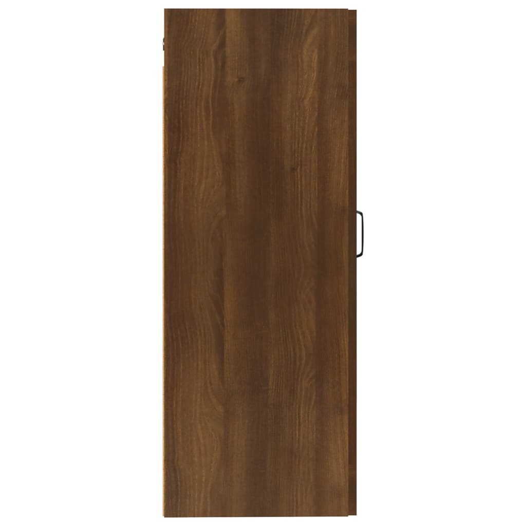 Mobile Pensile Rovere Marrone 35x34x90 cm in Legno Multistrato - homemem39