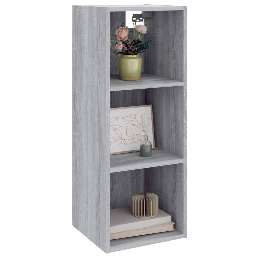 Armadietto Muro Grigio Sonoma 34,5x32,5x90 cm Legno Multistrato - homemem39