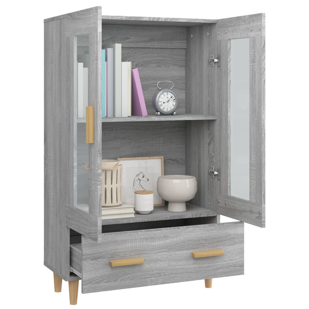 Credenza Grigio Sonoma 70x31x115 cm in Legno Multistrato - homemem39