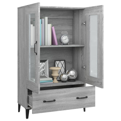 Credenza Grigio Sonoma 70x31x115 cm in Legno Multistrato - homemem39