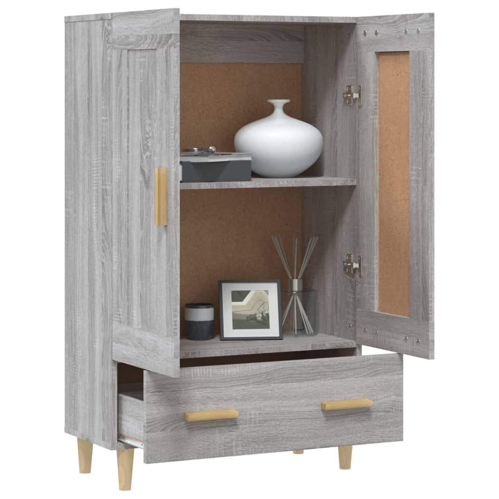 Credenza Grigio Sonoma 70x31x115 cm in Legno Multistrato - homemem39