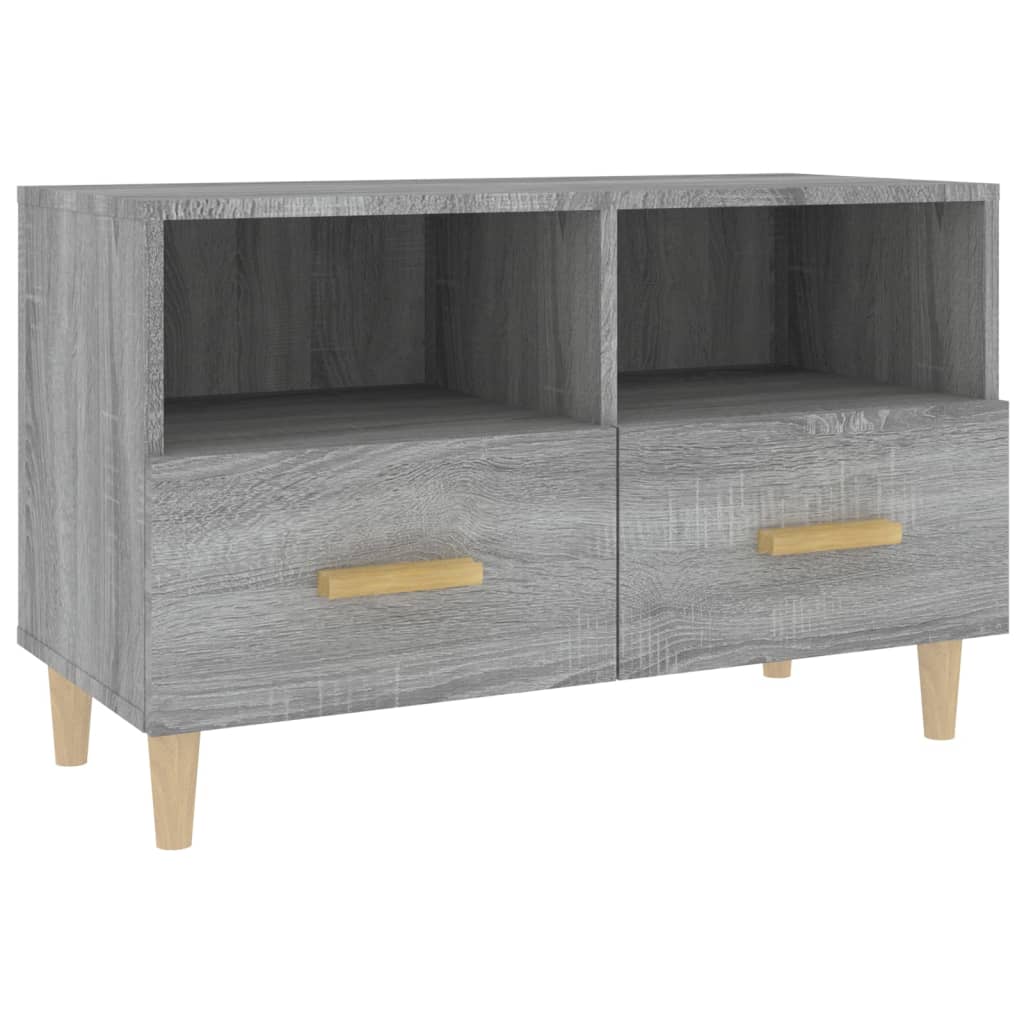 Mobile Porta TV Grigio Sonoma 80x36x50 cm in Legno Multistrato - homemem39