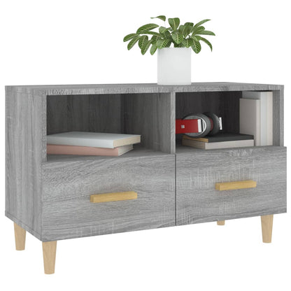 Mobile Porta TV Grigio Sonoma 80x36x50 cm in Legno Multistrato - homemem39