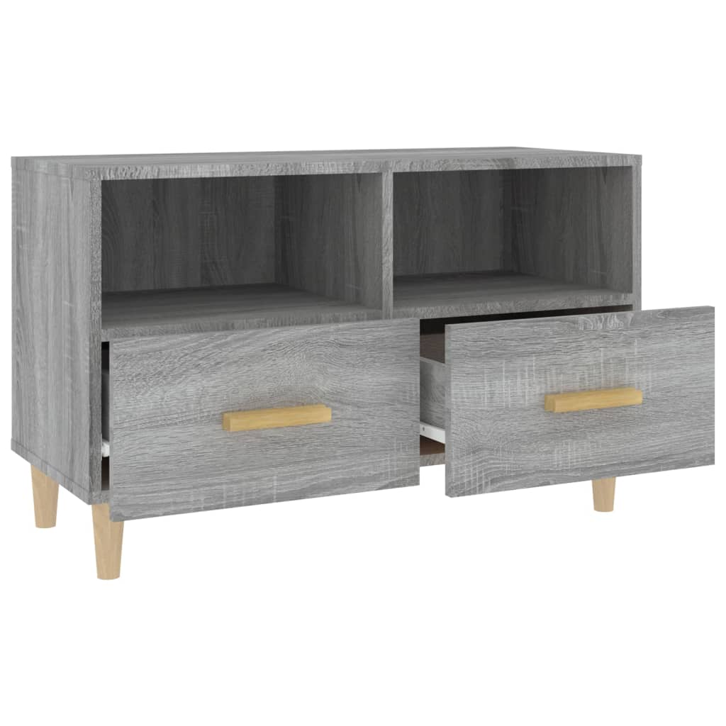 Mobile Porta TV Grigio Sonoma 80x36x50 cm in Legno Multistrato - homemem39