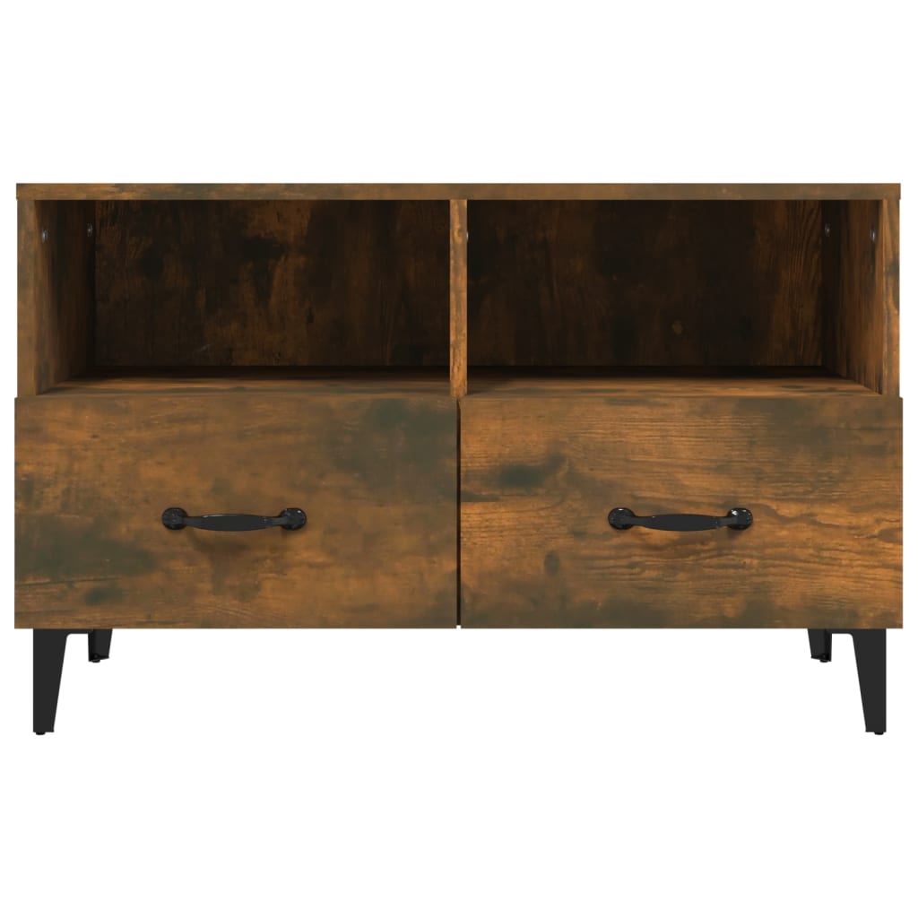 Mobile Porta TV Rovere Fumo 80x36x50 cm in Legno Multistrato - homemem39