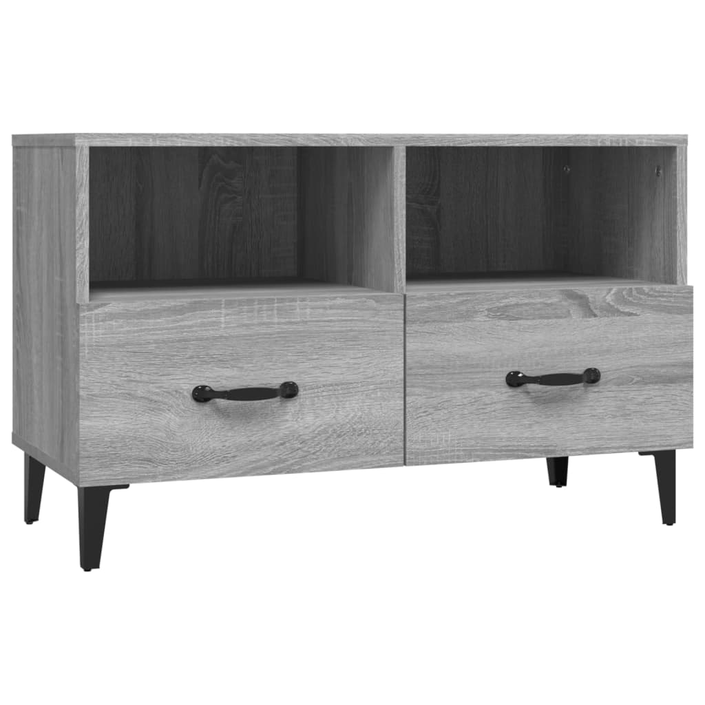 Mobile Porta TV Grigio Sonoma 80x36x50 cm in Legno Multistrato - homemem39