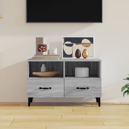 Mobile Porta TV Grigio Sonoma 80x36x50 cm in Legno Multistrato - homemem39