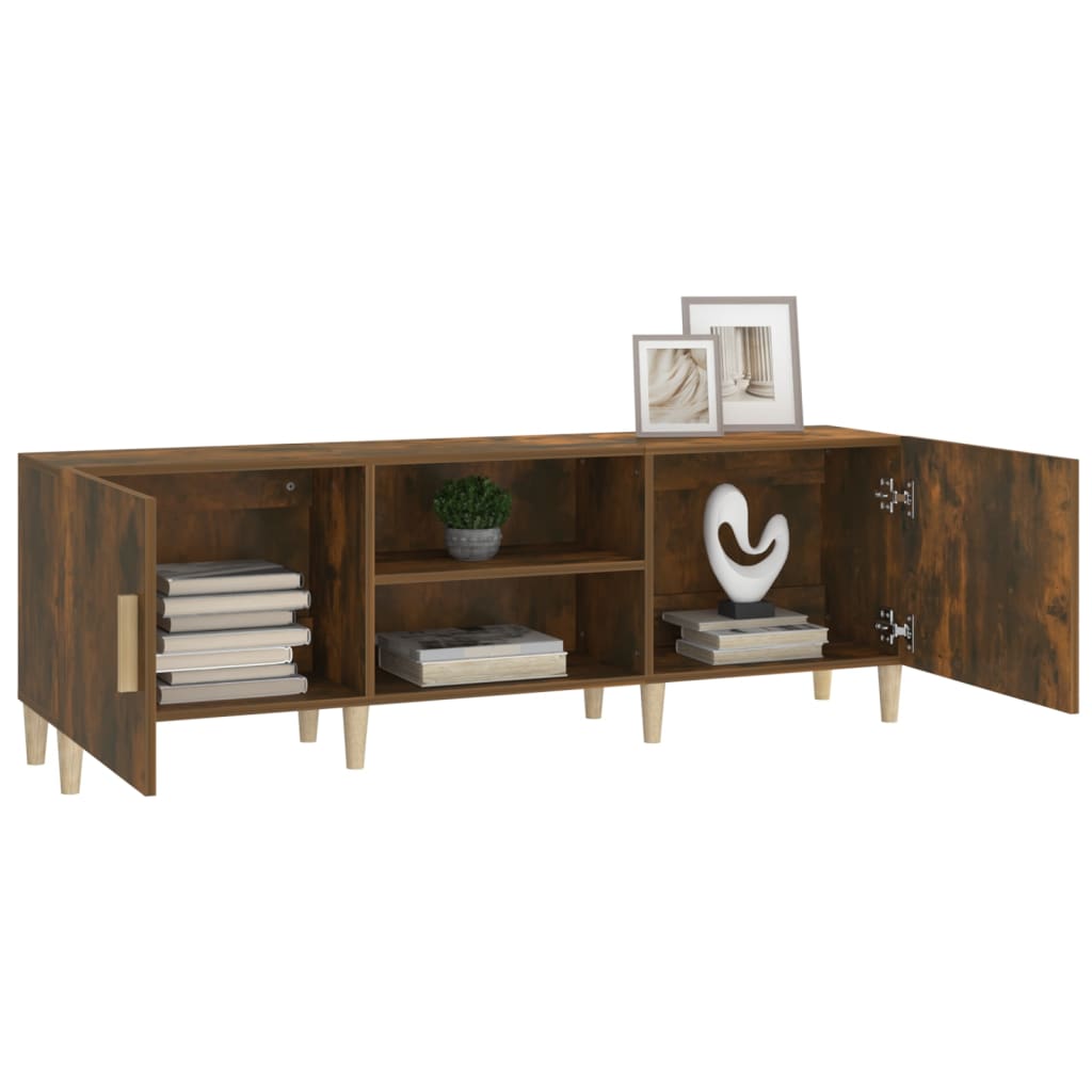 Mobile Porta TV Rovere Fumo 150x30x50 cm in Legno Multistrato - homemem39