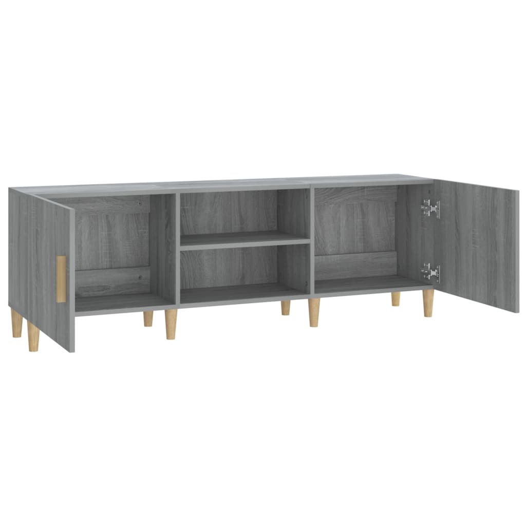 Mobile Porta TV Grigio Sonoma 150x30x50 cm in Legno Multistrato - homemem39