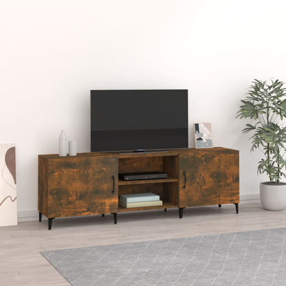 Mobile Porta TV Rovere Fumo 150x30x50 cm in Legno Multistrato - homemem39