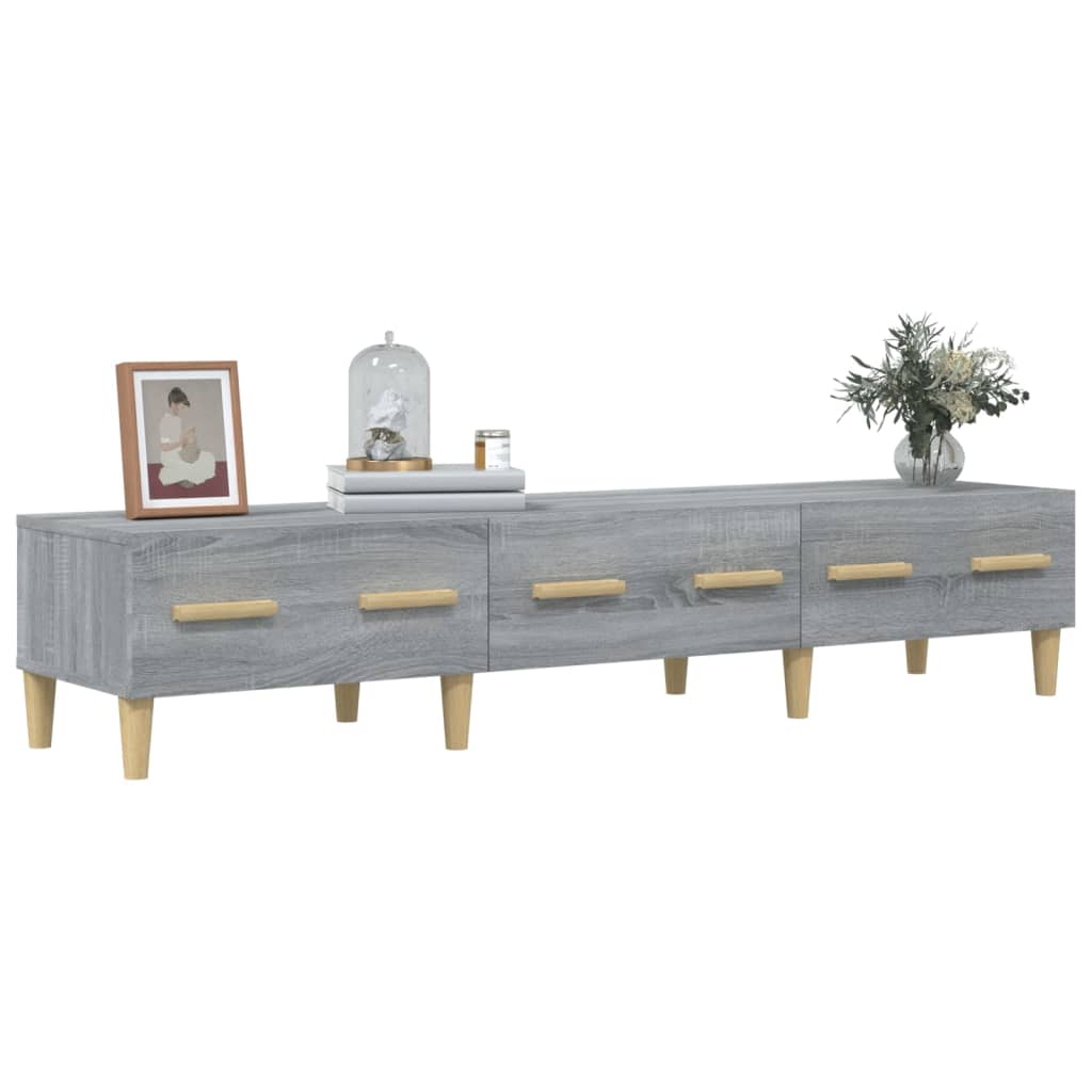 Mobile TV Grigio Sonoma 150x34,5x30 cm in Legno Multistrato - homemem39