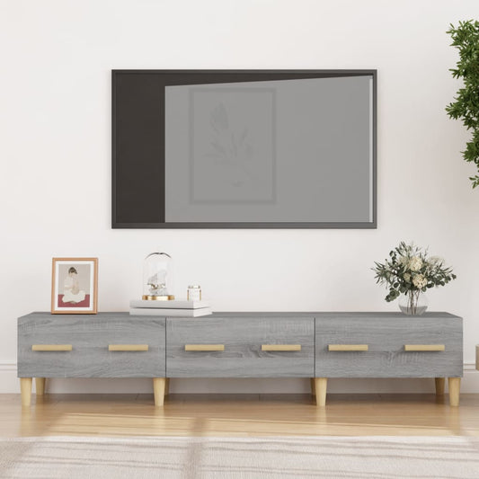 Mobile TV Grigio Sonoma 150x34,5x30 cm in Legno Multistrato - homemem39