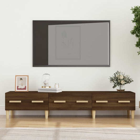 Mobile TV Rovere Marrone 150x34,5x30 cm in Legno Multistrato - homemem39