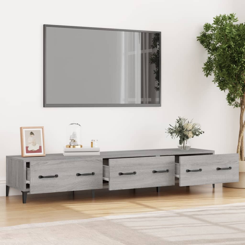 Mobile TV Grigio Sonoma 150x34,5x30 cm in Legno Multistrato - homemem39