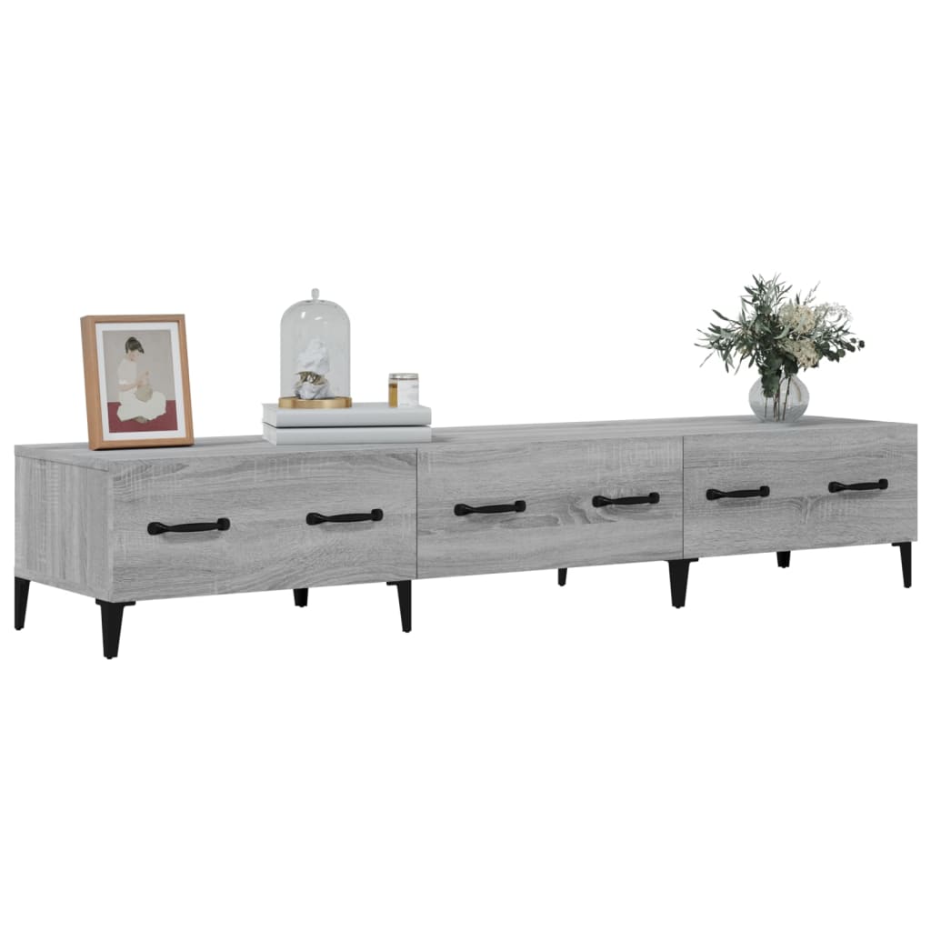 Mobile TV Grigio Sonoma 150x34,5x30 cm in Legno Multistrato - homemem39